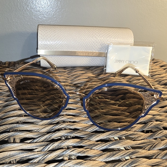 Jimmy Choo Blue Dhelia Women's Sunglasses - Picture 1 of 6